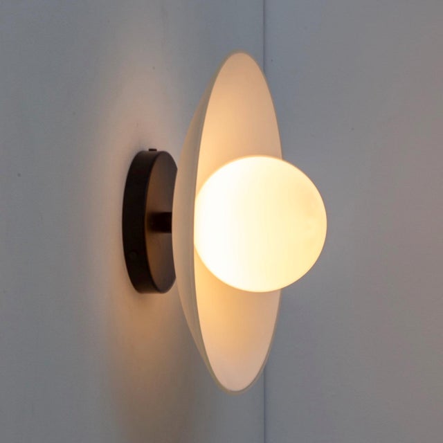 Not Yet Made - Made To Order Dish Wall Sconce, 5in Glass Globe, Modern Led Wall Sconce, by Research.Lighting For Sale - Image 5 of 9