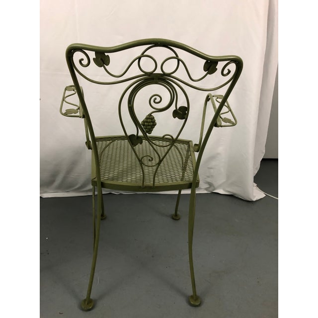 Vintage Woodard Style Wrought Iron Patio Chairs Set Of 6 Chairish