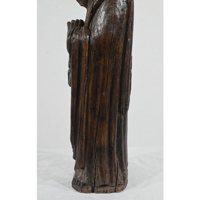 Statue of St Paul in Oak, Mid-1800s For Sale - Image 17 of 18