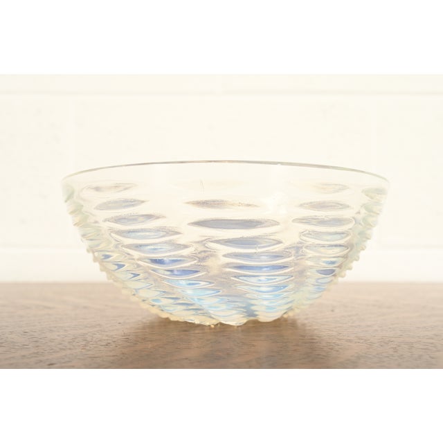 Art Deco René Lalique "Ondes" Art Deco Opalescent Glass Bowl, 1930s For Sale - Image 3 of 12