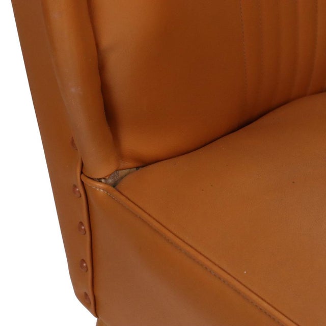 Vintage Expo 58 Cocktail Chairs in Cognac Faux Leather, 1960s, Set of 2 For Sale - Image 9 of 18
