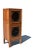 A beautiful 20th century solid wood custom linen press with glass door. The cabinet is constructed with three frame...