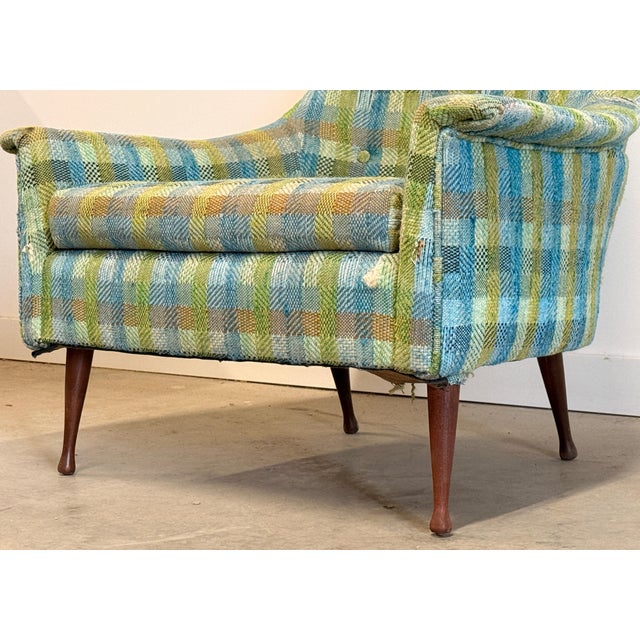1960s Ben Seibel Mid Century Modern High Back Lounge Chair c.1960's For Sale - Image 5 of 9