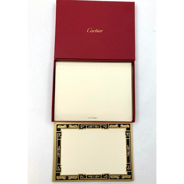 Cartier Luxury Card and Envelope Set with the Iconic Panther Jewelry Design. Authentic Luxury Cartier Stationery Card...