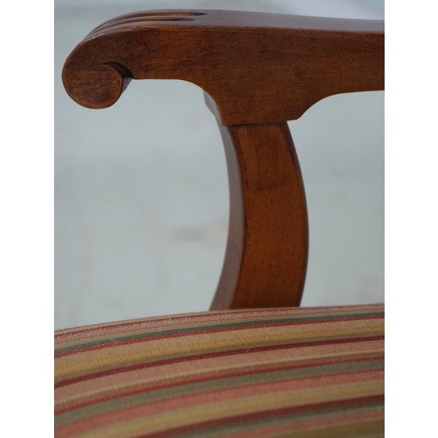 Brown Set of 6 Cherry Queen Anne Dining Room Chairs For Sale - Image 8 of 18