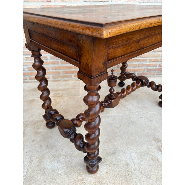 19th Century French Baroque Walnut Desk For Sale - Image 18 of 18