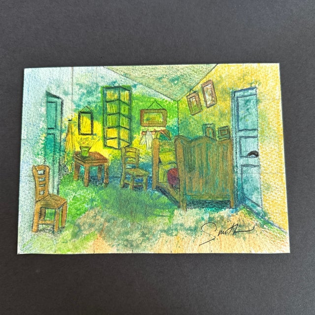 Van Gogh study. My interpretation of his famous painting featuring his bedroom.