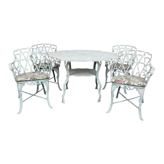 Verdigris Patio Dining Set 5pcs For Sale