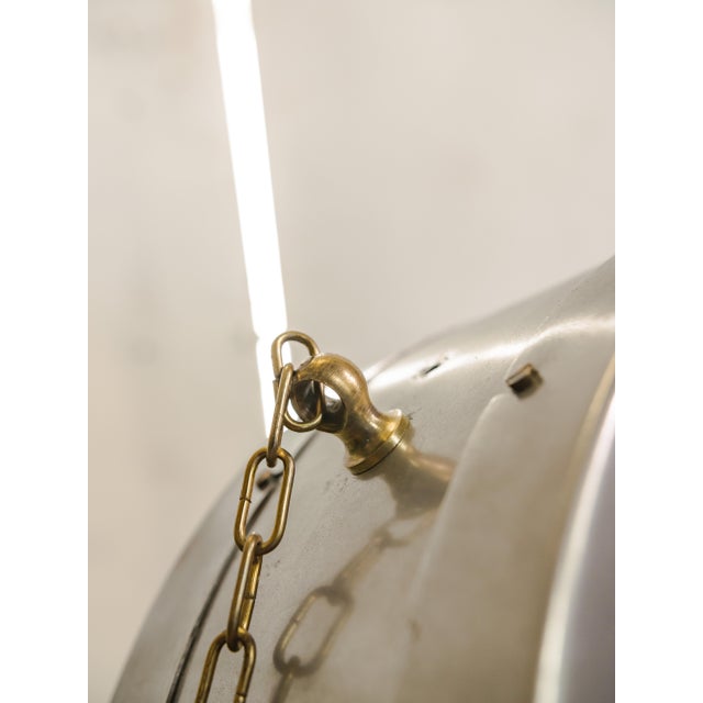Silver Vintage French Station Clock, 1950s For Sale - Image 8 of 11
