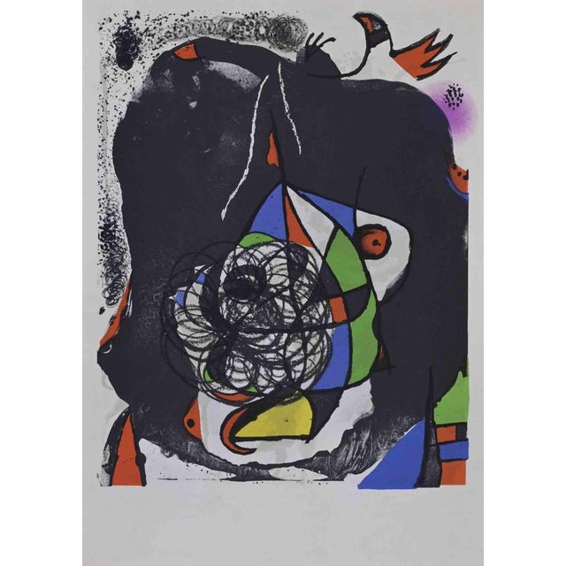 Les révolutions scéniques du XXe siècle is a splendid abstract artwork realized by Joan Miró in the 1975. Color...