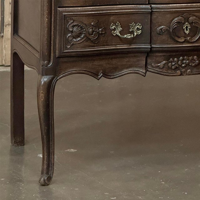 Wood Country French Louis XV Walnut Commode For Sale - Image 7 of 17
