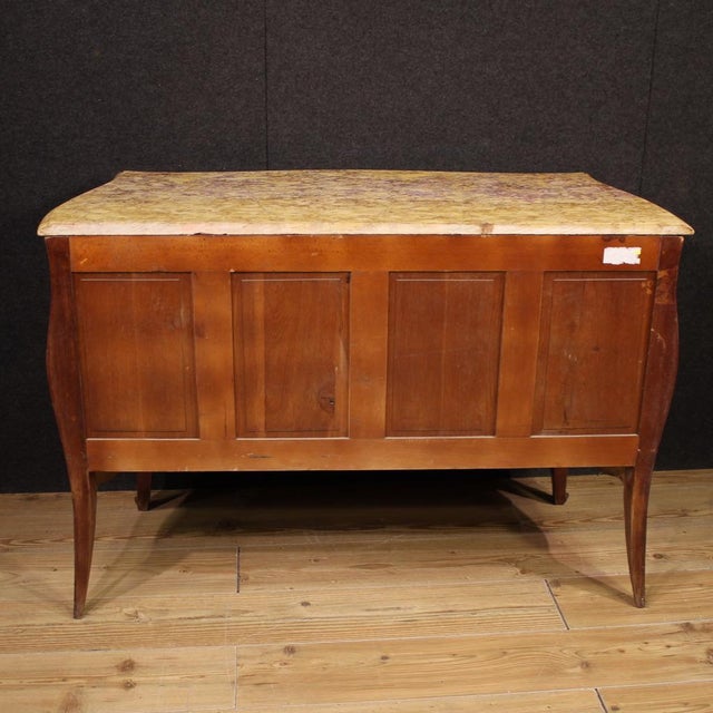 1950s 20th Century Louis XV French Style Inlaid Commode, 1950s For Sale - Image 5 of 13