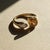 Modern Toi Et Moi Gemstone Ring: Citrine and Moissanite, Size 7.5 For Sale - Image 3 of 9