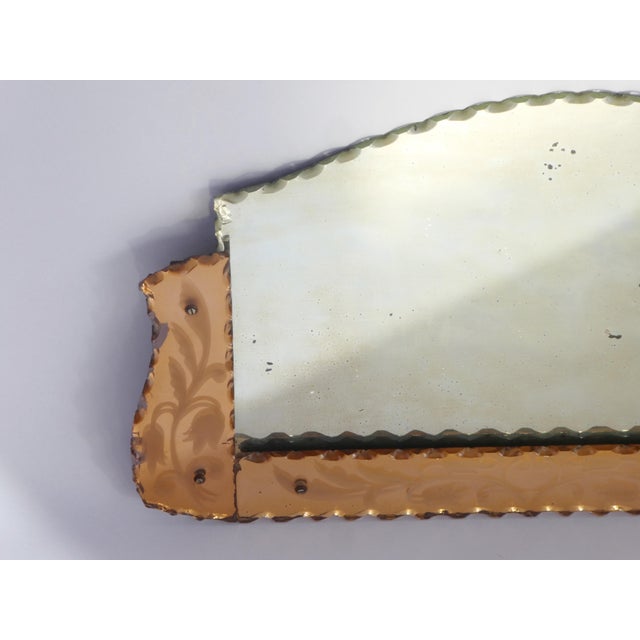 Antique Venetian Wall Mirror with Pink Frame, 1890s For Sale - Image 3 of 11