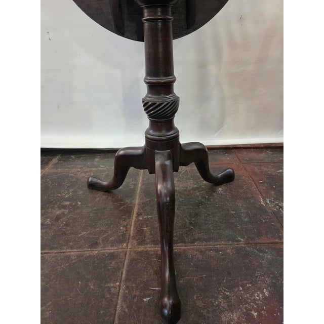 Antique George III Tilt-Top Table Mahogany 1780-1800 Wine Table Drinks Table For Sale - Image 4 of 11