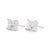 Modern Ladies 18k White Gold 2.01ct. Princess Cut Diamond Stud Earrings - 2 Pieces For Sale - Image 3 of 8