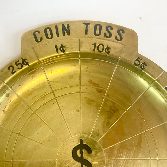 Mid-Century Americana Boho Chic Brass Pocket Coin Toss Dish Catchall ...