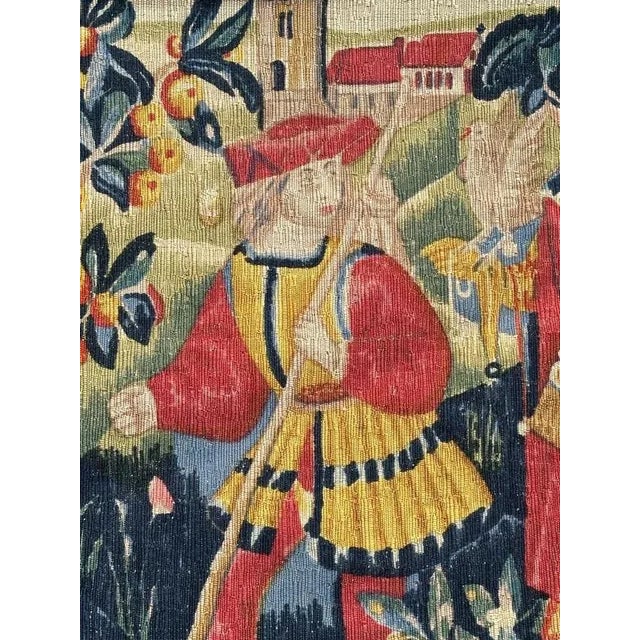 Vintage French Screen Printed Tapestry, 1970s For Sale - Image 11 of 18