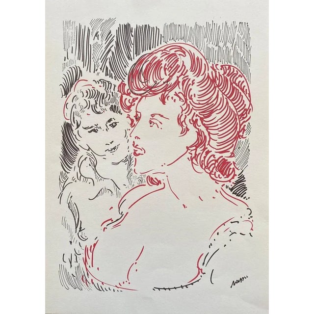 Women is an original lithograph realized by the Italian artist Aligi Sassu. This Artwork is depicted through strong and...