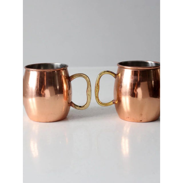Vintage Godinger Copper Mugs Pair For Sale - Image 10 of 12