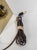 Mid-Century Modern Walnut and Gilt Metal Table Lamp For Sale - Image 9 of 10