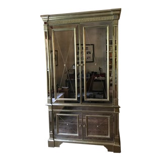 Neiman Marcus Mirrored Armoire For Sale