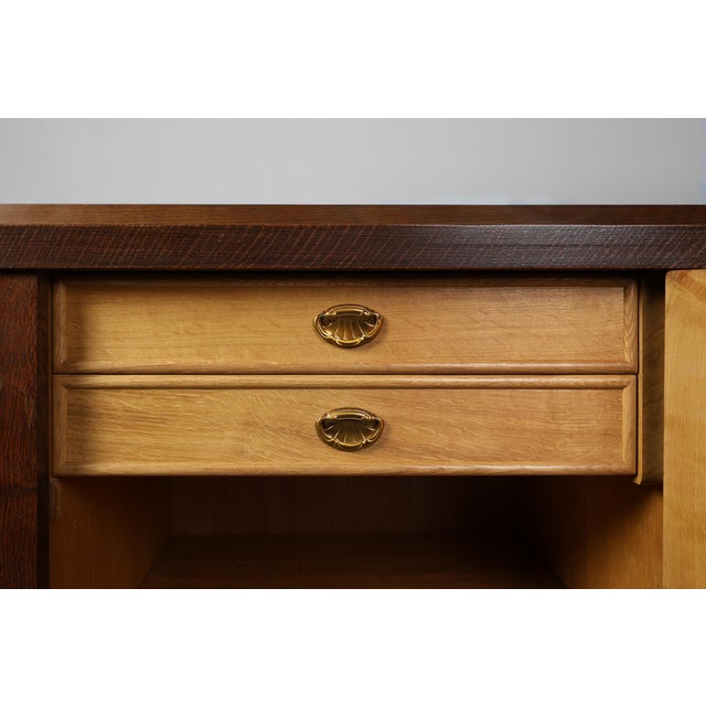 Art Deco French Oak Sideboard from Jacques Klein, 1925 For Sale - Image 15 of 18