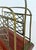 19th Century Antique English Brass, Mahogany Magazine Stand With 2 Compartments For Sale - Image 4 of 6