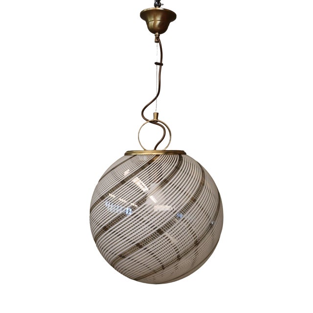 Murano Glass Ball Chandelier, 1970s For Sale