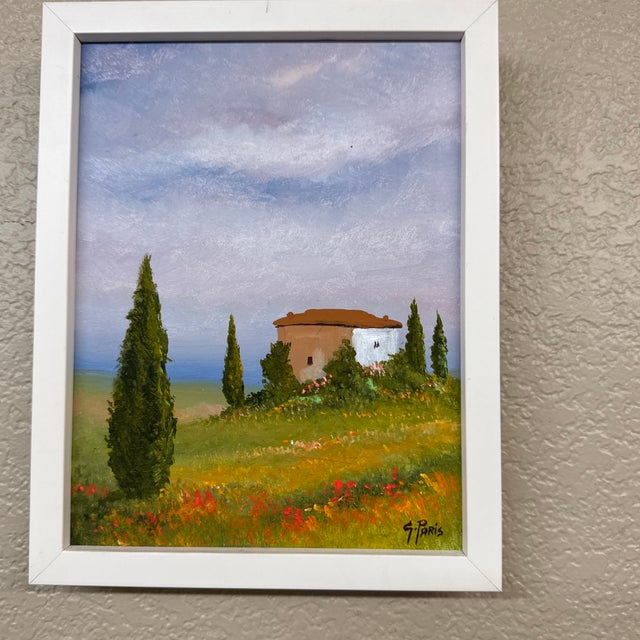 1990s Vintage G. Paris Provence Oil Painting, Signed For Sale - Image 5 of 12