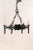French Mid-20th Century Iron Ring Chandelier With Eight Torch-Shaped Lights For Sale - Image 4 of 10