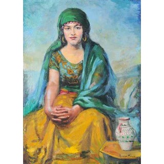 Narciso Morais, Mary, Oil on Panel For Sale