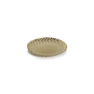 Nova Braided Gold Glass Plates, Set of 6, 8.25" For Sale