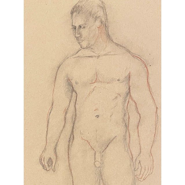 Male nude from the estate of Florida artist Dr. Ronald Frank Yrabedra (1944-2022). Yrabedra earned his B.A. and M.A. from...