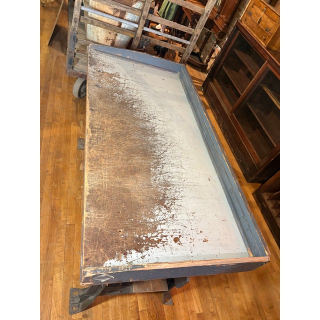 Vintage Industrial Steel-Based Workbench For Sale - Image 10 of 11