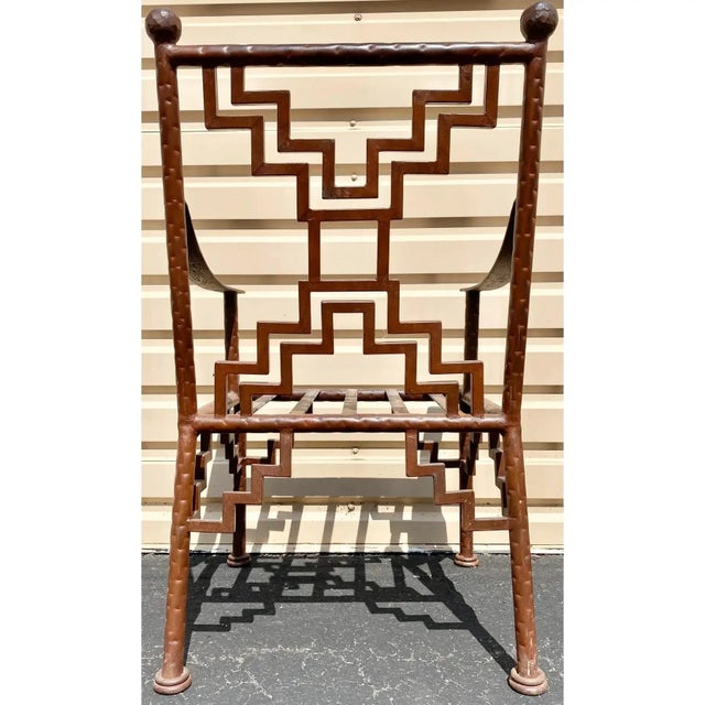 Industrial Steel Dining Table + 3 Ziggurat Chairs For Sale - Image 17 of 18