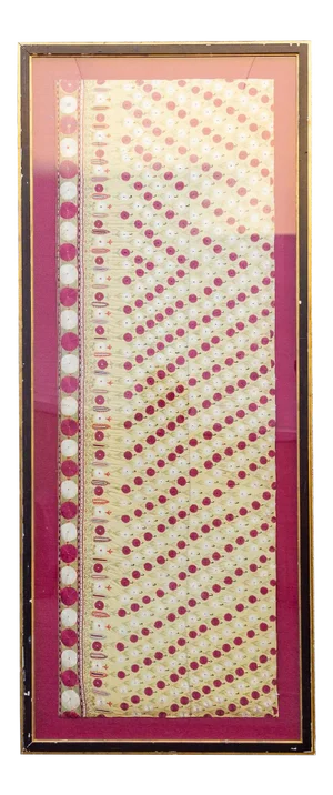 Antique Framed Silk Embroidered Wedding Shawl