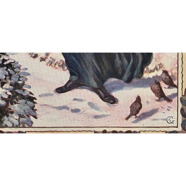 Art Nouveau Set of 4 Art Nouveau Calendar Chromolithographs by Eugene Grasset, Matted For Sale - Image 3 of 10