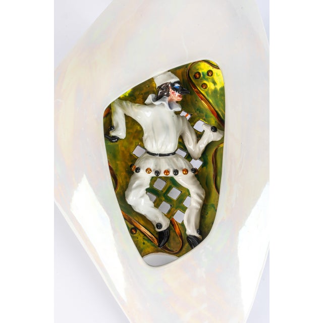 1950s Vintage Italian Ceramic Arlequino Sconce by Luigi Carron for Alcyone Marostica, 1955 For Sale - Image 5 of 12