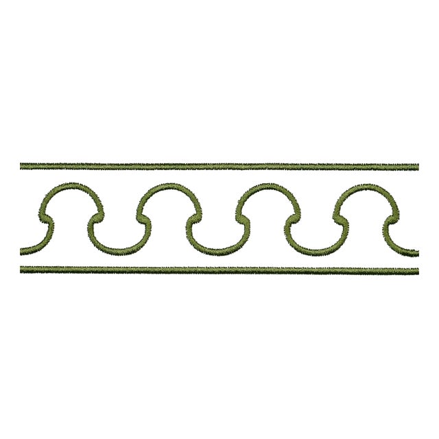 SAMPLE - Schumacher X Paloma Contreras Grenelle Trim In Green For Sale