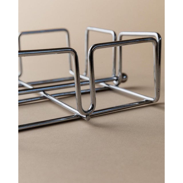 Space Age Chrome Napkin Holder, Italy, 1980s For Sale - Image 6 of 13