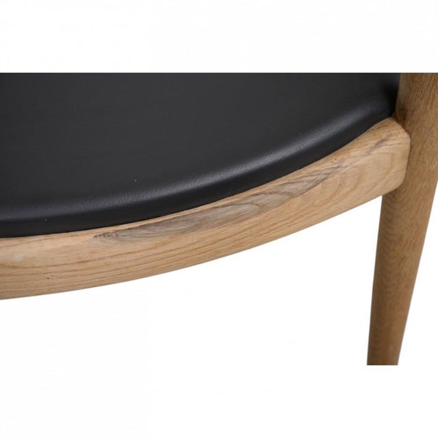 Vintage JH503 The Chair in Oak and Black Leather by Hans Wegner, 1960s For Sale - Image 15 of 18