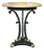 Green Painted and Parcel Gilt Iron Circular Table With Faux Travertine Top For Sale