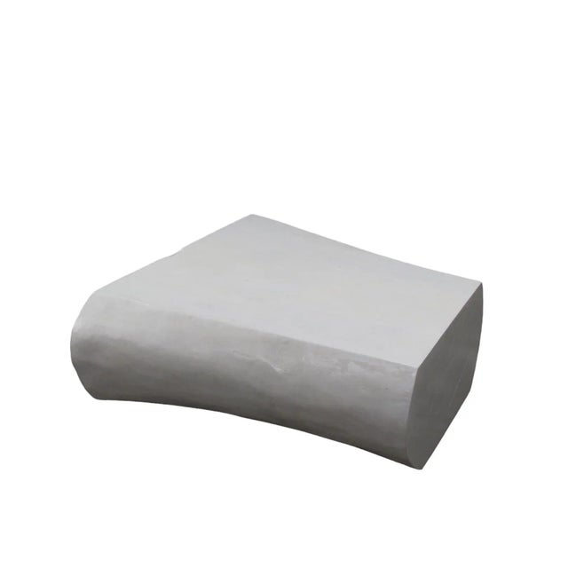2020s Minimalist White Living Edge Block Coffee Table 17 For Sale - Image 5 of 11