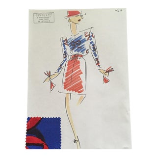 Givenchy Croquis Fashion Sketch For Sale