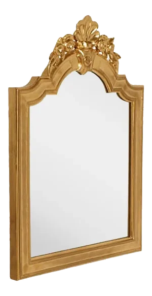 18th-Century Hand-Carved Gilt Walnut Baroque Wall Mirror