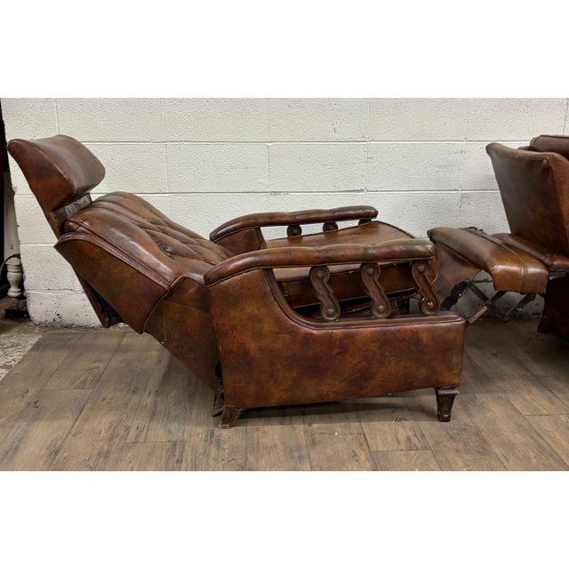 Vintage Stratalounger Tufted Vinyl Recliners - Pair For Sale - Image 13 of 18