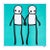 Stik, Holding Hands Signed (Teal), 2020 For Sale
