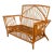 1980s Vintage Coastal Stick Bamboo Rattan Loveseat Settee After Bielecky For Sale
