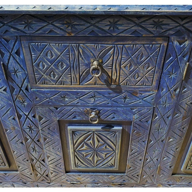 Just arrived !! One of the few Moroccan media stands we currently have in stock. This one is a very solid Cedar wood TV...